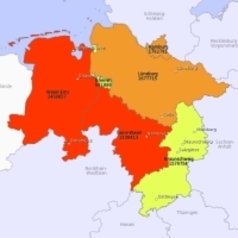 verkleinerte Bildschirm-Hardcopy der interaktiven Anwendung "Regionalmonitoring Niedersachsen"