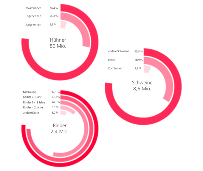 Diagramme Viehbestand Niedersachsen