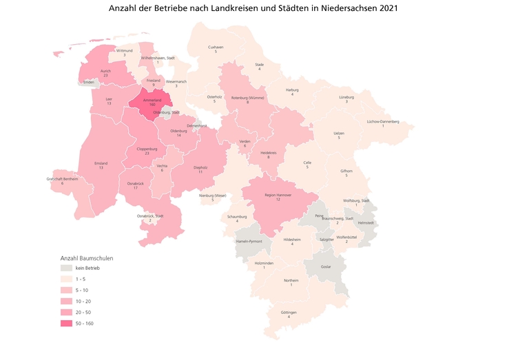 Baumschulerhebung Karte