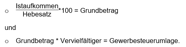 Berechnung Gewerbesteuerumlage