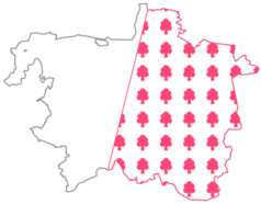Schematische Darstellung der Umrisse der Stadt Hannover