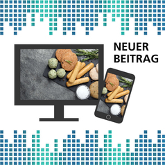 Weltvegetariertag Niedersachsen 2025: Auf einem Bildschirm und einem Smartphone sind vegane und vegetarische Lebensmittel zu sehen.