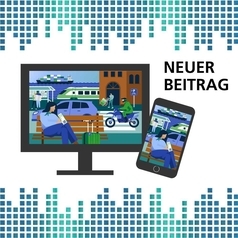 Auf einem Bildschirm und einem Smartphone ist das Cover der Eurostat-Veröffentlichung „Key figures on European transport – 2025 edition“ zu sehen.