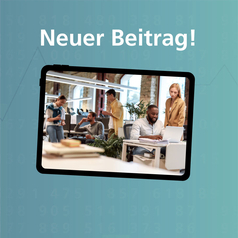 Verdienststatistik in Niedersachsen – Ergebnisse für 2025 – Teil 1: Auf einem Bildschirm sind Mitarbeiter eines Büros zu sehen.